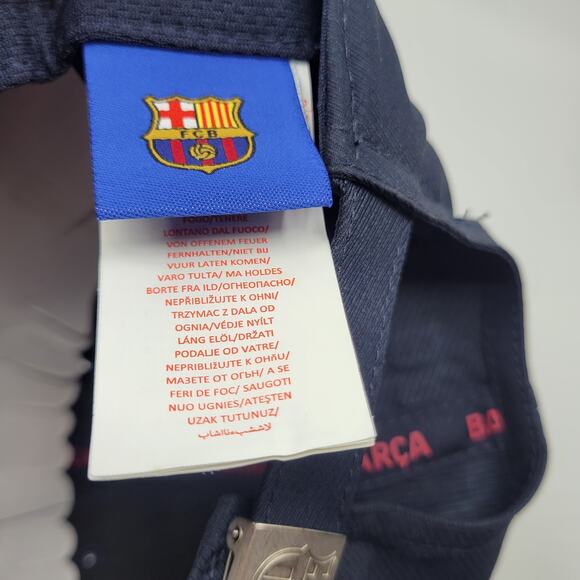 FC Barcelona Hat Cap Football Soccer FCB Red Maroon / Navy Blue New - Picture 8 of 8